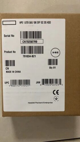 HPE 791034-B21 791055-001 768789-001 1.8T 10K 12G 2.5 SAS for G8/G9