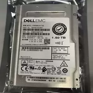 Toshiba 1.92TB SSD SAS 2.5" 12G Server Hard Drive TLC RI Dell HP KPM5WRUG1T92