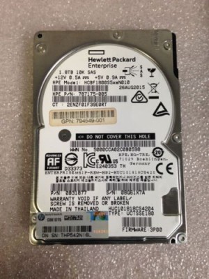 HPE HUC101818CS4204 794549-001, 787175-005, 0B31877 1.8TB  2.5" SAS Hard Drive