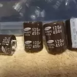 4 SAMSUNG 120uF 450V 105 ELECTROLYTIC CAPACITORS Heathkit HP-23 C Power Supply