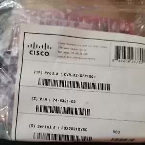 NEW Cisco CVR-X2-SFP10G 74-6321-03 X2 To SFP Adapter TenGig Converter Module