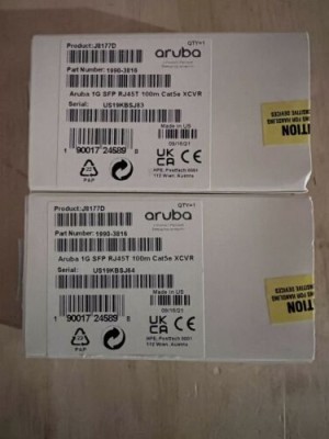 J8177D I Genuine New HPE Aruba 1G SFP RJ45 T 100m Cat5e Transceiver 1990-3816
