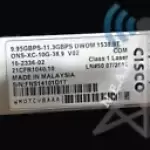 Cisco ONS-XC-10G-38.9 V02, 10-2336-02, WMOTCVBAAA, 9.95GBPS-11.3GBPS *PN102419*