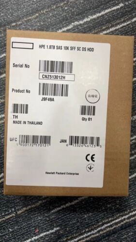 NEW HPE MSA 1.8tb 12g SAS 10k SFF 2.5in 512e Enterprise HDD J9f49a 787649-001