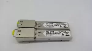 LOT OF 2 JD089B FCLF-8521-3-HZ  HP HPE X120 1G SFP RJ45 Transceiver Module
