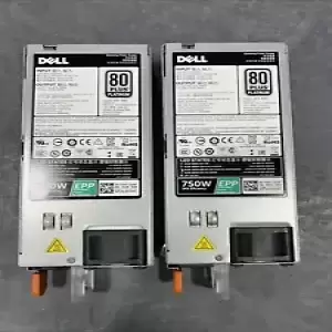 Lot (2) Dell 750W Server Power Supply PowerEdge W8R3C Y9VFC PJMDN 5RHVV