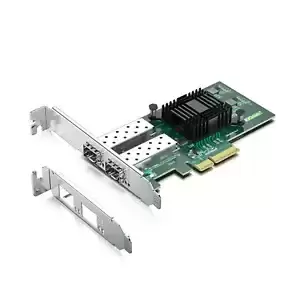 For Intel I350-F2 Gigabit Network Card with Intel I350AM2 Dual SFP ports PCIe x4