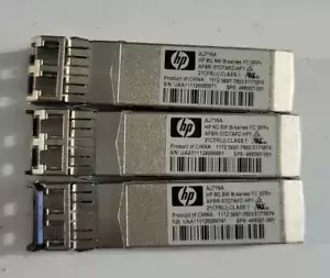 Lot of 3 HP AFBR-57D7APZ-HP1 AJ716A 8G SW SFP+ Transceivers