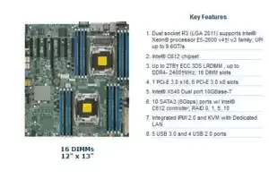 X10DRH-IT Supermicro Dual Intel Xeon LGA2011-v3 DDR4 Server System Motherboard