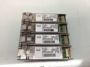 Lot of 4 Cisco FET-10G 10GBase-SR 850nm MMF SFP+ Optical Transceiver Module