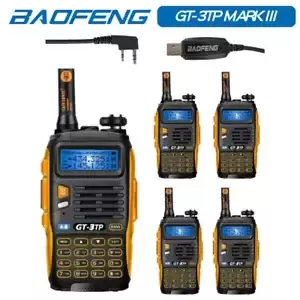 5Pcs Baofeng GT-3TP MarkIII 1/4/8W HP V/UHF Two way Radio Transceiver + Cable US