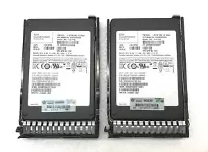 ASIS! LOT OF 2 HPE 1.92TB 12G SAS RI-3 SFF 2.5in SC Solid State Drive 816572-B21
