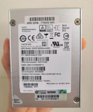 1.92TB SAS SSD 2.5'' DOPE1920S5xnNMRI 6Gb/s HPE 778252-001 762770-003 3PAR 3P0B