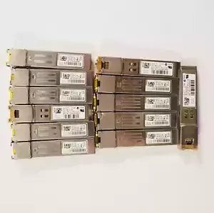Lot of 12 CISCO GLC-T 30-1410-04 30-1410-03 CNS8TUTAAB CNS8TUTAAC Transceivers