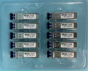LOT OF 10 FLUXLIGHT/CISCO GLC-LH-SM OPTICAL TRANSCEIVER: c/w cisco |010-6969241