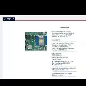 Intel Xeon Gold 6342 ES version   +Supermicro X12SPL-F motherboard combination