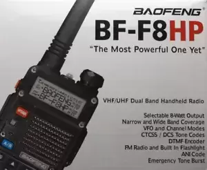 Baofeng BF-F8HP 3rd Gen 8-Watt Dual Band Two-Way Radio Hand Held VHF & UHF
