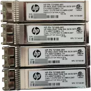 HP MSA 2040 10Gb SW iSCSI SFP 4 Pack C8R25A 4x 721000-001 721748-001