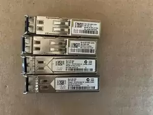 LOT OF 4 CISCO GLC-SX-MM 1000BASE-SX 850NM 30-1301-03 TRANSCEIVER MODULE J4-7(11