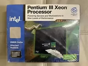 NEW Intel Pentium III Xeon 667MHz/256KB Cache, BX80526KZ667256SL3ST, NIB NOS