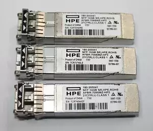 Lot of 3 -HP | 180-200041 | AFBR-709SMZ-HP3 | SFP 10GB SR, HP, ROHS Transceiver
