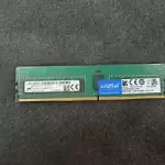 Used, Micron Tech, MTA18ASF1G72PZ-2G6B1, 8GB 1RX4 PC4-2666MHZ DDR4 ECC REG