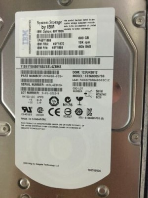 49Y1866 49Y1870 49Y1869 IBM 600GB 15K 3.5'' 6GBPS HS LFF SAS HARD DRIVE