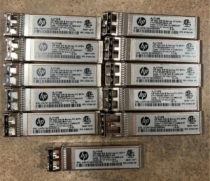 11 GENUINE HP 8GB B-SERIES SFP+ AJ716B FTLF8528P3BNV-H2 TRANSCEIVERS    A4-16