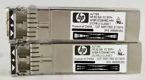 Lot of 2 HP AJ718A AFBR-57D9AMZ-HP4 468508-002 8G SW FC SFP+ Transceiver Module