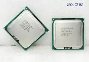 A pair of Intel Xeon X5482 (SLBBG) 3.2GHz 12M 1600MHz Quad-Core Sockel771 PC CPU
