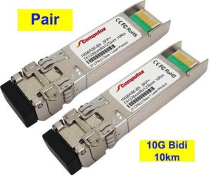 Pair - 10km 10G BiDi SFP+ Transceiver for Cisco, Allied Telesis, Arista Networks