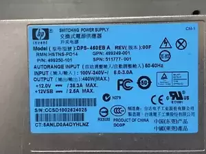 HP 460W Hot Plug Power Supply 599381-001 593188-B21 HSTNS-PD23B DPS-460FB B