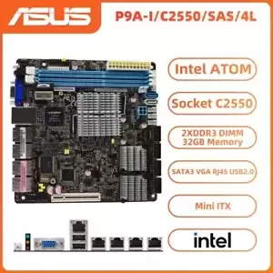 ASUS P9A-I/C2550/SAS/4L Motherboard Mini-ITX Intel Atom Socket C2550 DDR3 SATA3