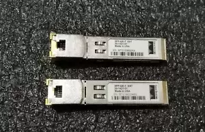Lot of 2 Cisco SFP-GE-T 1GB BASE-T Copper RJ45 100M EXT 30-1421-01 Transceiver