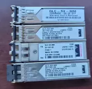 Lot of 4 Cisco 30-1301-02 GLC-SX-MM SFP Transceivers