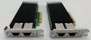 LOT OF 2 SILICOM DUAL-PORT 10G PE21OG2I40-T-BC7A ETHERNET SERVER ADAPTERS