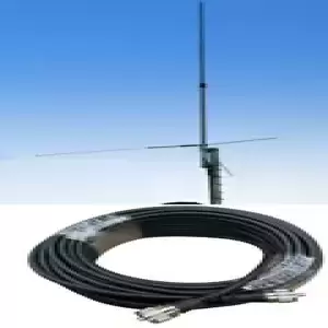 BRC HP-2000  VHF/UHF/6M  (50/146/440 Mhz) Tri-Band Base Antenna and 75 FT Coax