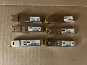 LOT OF 6 30-1410-03 GLC-T CISCO 1000BASE-T SFP+ RJ-45 V04 TRANSCEIVER-0 M5-2(9)