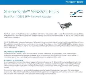 SolarFlare SFN8522-PLUS 2-Port 10Gb/s PCI-E x8 Ethernet Network Card ?Dell 5HX23