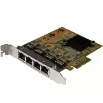 StarTech.com 4 Port PCIe Network Card - Low Profile - RJ45 Port - Realtek RTL811