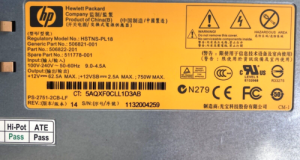 HP HSTNS-PL18 750W Server Power Supply 506821-001 506822-201 511778-001