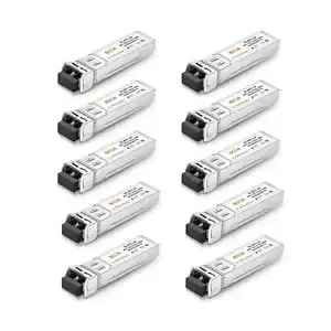 10Pack 10GBase-LR SFP+ Transceiver, 10G LC Single Mode Module for Cisco SFP-1...