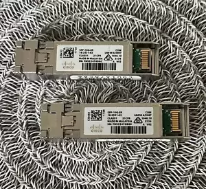 2PC---Cisco Green Hologram SFP-10G-ER 10GBASE-ER SFP+ Transceiver Module #S11-46