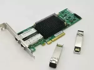 HP NC552SFP DUAL PORT 10Gb SFP+ SERVER ADAPTER PCI-e OCE11102 615406-001 W/SFP