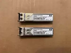 LOT OF 2 J4858C HP X121 1G SFP LC SX TRANSCEIVER L3-3(5)