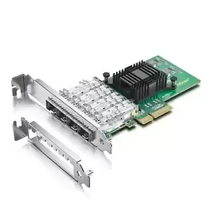 For Intel I350-F4 1G PCIe Network Card with Intel I350-AM4 Chip Quad SFP Ports