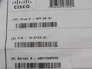 NEW Sealed Genuine Cisco SFP-GE-S Transceiver 1000Base-SX 10-2143-01